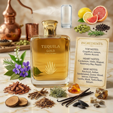 Tequila Gold Pour Homme by Tequila - angled view showing bottle design and branding