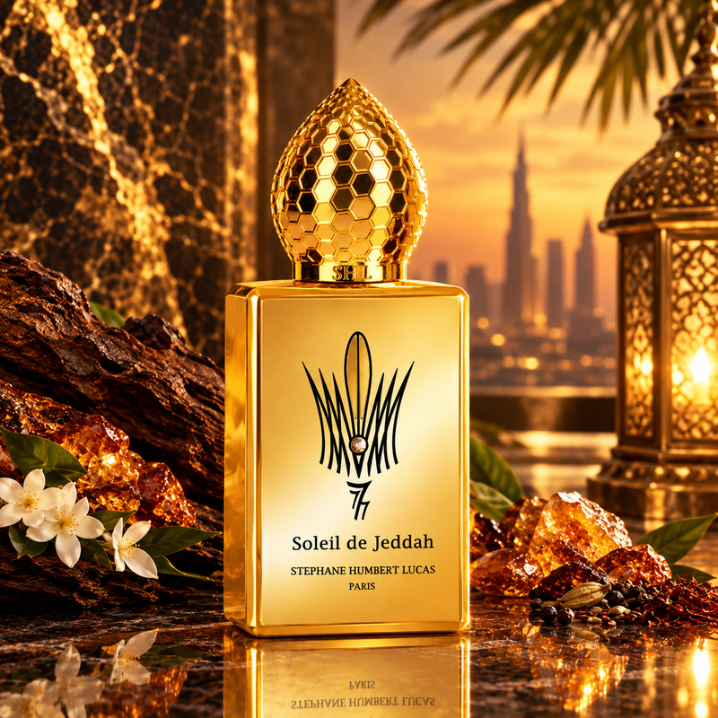 Stephane Humbert Lucas 777 Soleil de Jeddah L'Original Eau de Parfum by Stephane Humbert Lucas - perfume bottle with original packaging box