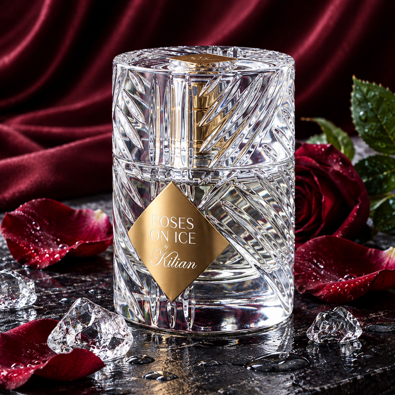 Kilian Roses on Ice Eau de Parfum by Kilian - perfume bottle with original packaging box