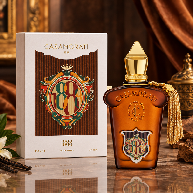Xerjoff Casamorati 1888 Eau de Parfum by Xerjoff - angled view showing bottle design and branding