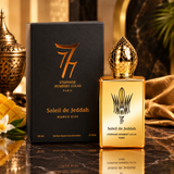 Stephane Humbert Lucas 777 Soleil de Jeddah Mango Kiss Eau de Parfum by Stephane Humbert Lucas - angled view showing bottle design and branding