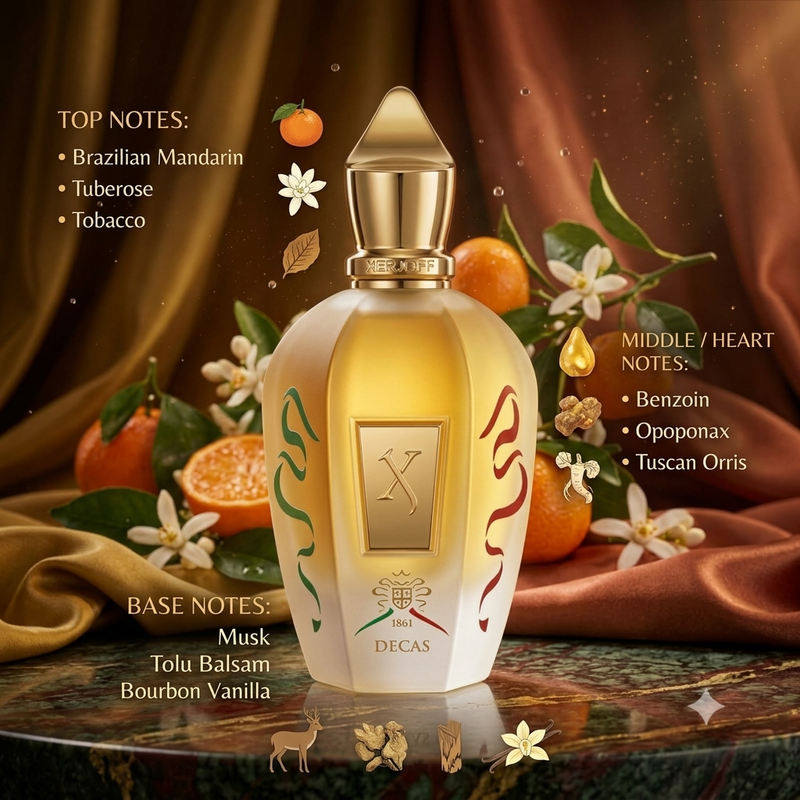 Xerjoff Decas Eau De Parfum by Xerjoff - front view of the unisex eau de parfum bottle