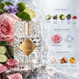 Kilian Roses on Ice Eau de Parfum by Kilian - front view of the unisex eau de parfum bottle
