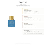 Nishane Ege / ΑΙΓΑΙΟ Extrait de Parfum - Olfactory Pyramid & Fragrance Notes Infographic