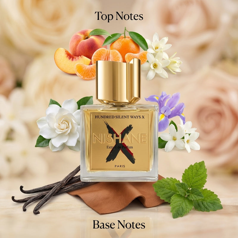 Nishane Hundred Silent Ways X Extrait de Parfum - Fragrance Notes Infographic