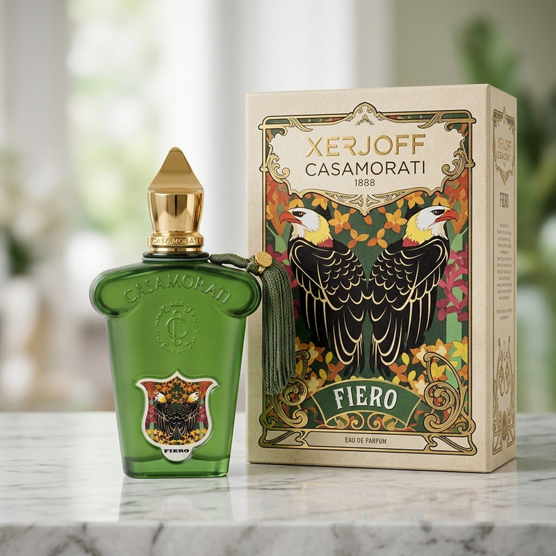 Xerjoff Casamorati Fiero Eau de Parfum - Official Bottle and Vintage Art Nouveau Box