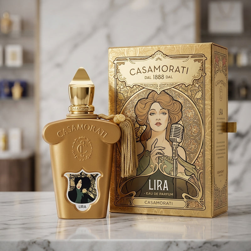 Xerjoff Casamorati Lira Eau de Parfum - Official Bottle and Vintage Art Nouveau Box