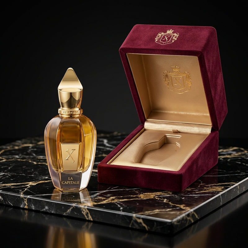 Xerjoff La Capitale Eau de Parfum - Official Bottle and Original Velvet Presentation Box