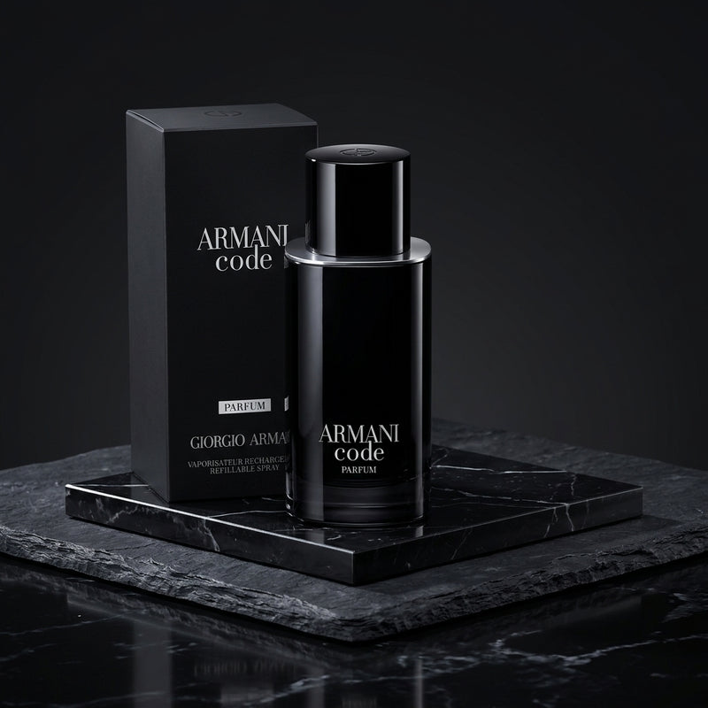 Giorgio Armani Code Parfum Luxury Retail Box Packaging