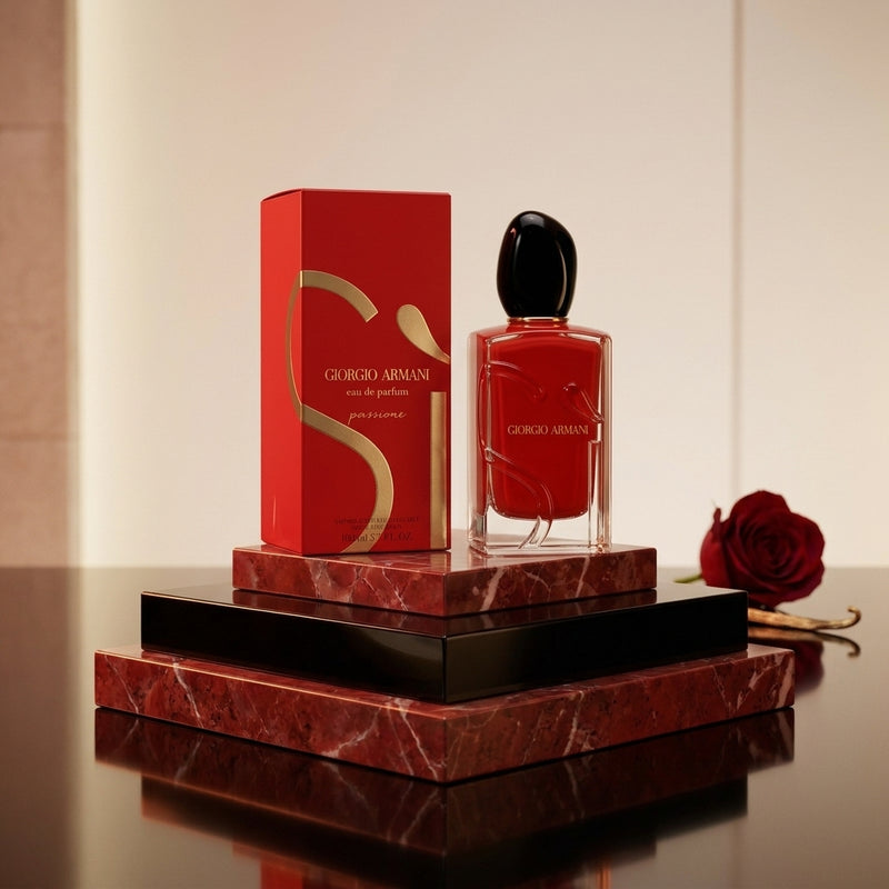Giorgio Armani Si Passione Eau de Parfum Luxury Retail Box Packaging