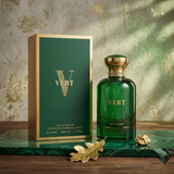 "Bharara Beauty Vert for Men EDP Spray 3.4oz / 100ml green perfume bottle and matching branded box."
