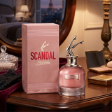 "Jean Paul Gaultier Scandal EDP Spray 2.7oz / 80ml perfume bottle and matching pink box.