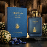 "Tequila Bleu Pour Homme EDP Spray 3.3oz / 100ml blue perfume bottle and matching branded box."