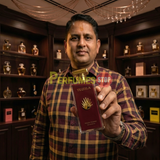 "Perfumes Stop owner holding a bottle of Tequila Pour Femme EDP Spray 3.3oz + 0.17oz / 100ml + 5ml."