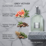 Tom Ford Grey Vetiver Eau de Parfum Olfactory Notes Breakdown Infographic
