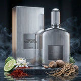 Tom Ford Grey Vetiver Parfum Retail Box and Bottle Packshot
