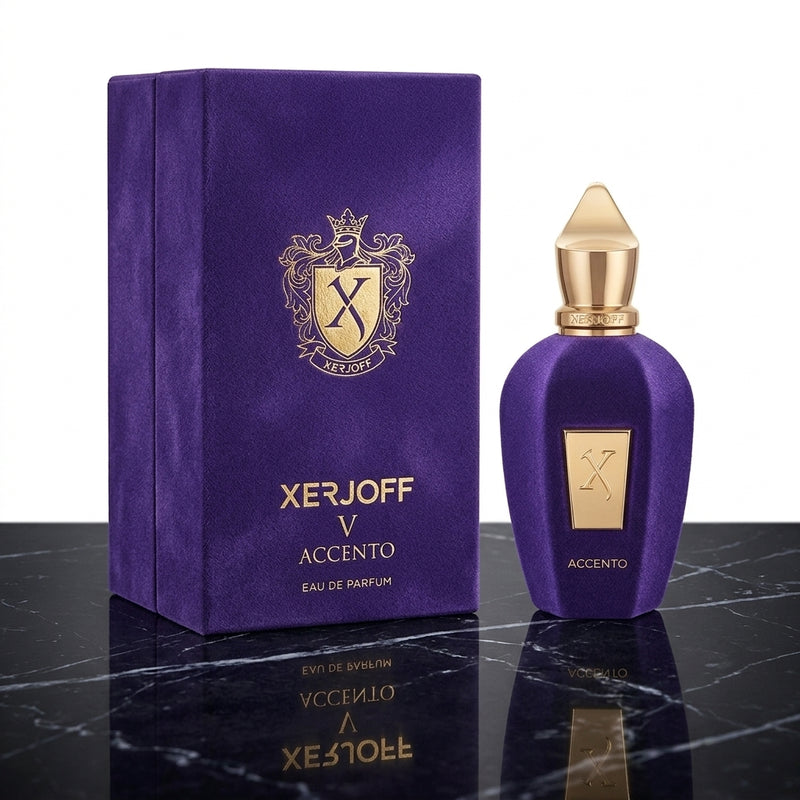 Xerjoff Accento Eau de Parfum - Retail Box and Bottle Packshot