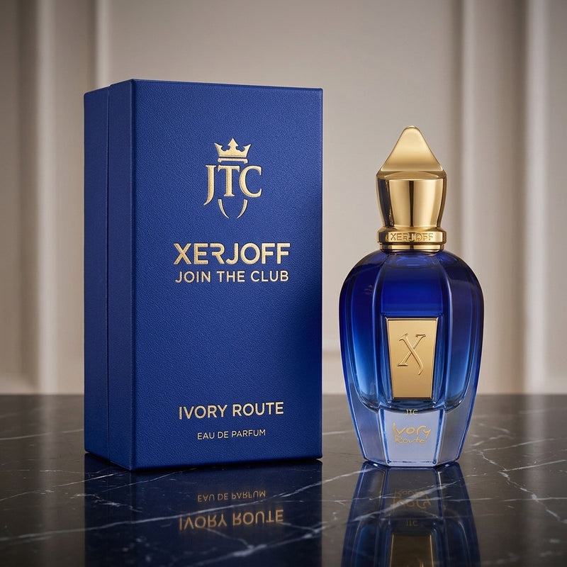 Xerjoff Ivory Route Eau de Parfum - Retail Box and Bottle Packshot