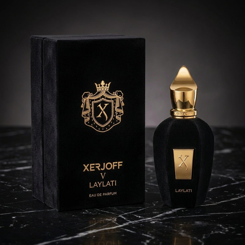 Xerjoff Laylati Eau de Parfum - Retail Box and Bottle Packshot