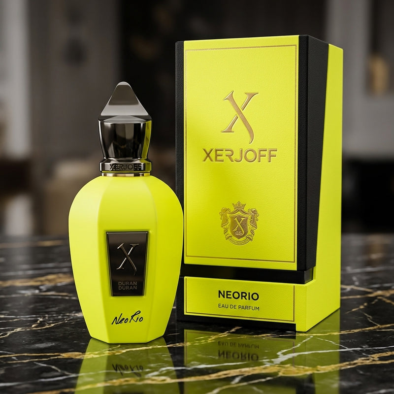 Xerjoff Neorio Fluo Yellow Eau de Parfum Luxury Presentation Box Packshot