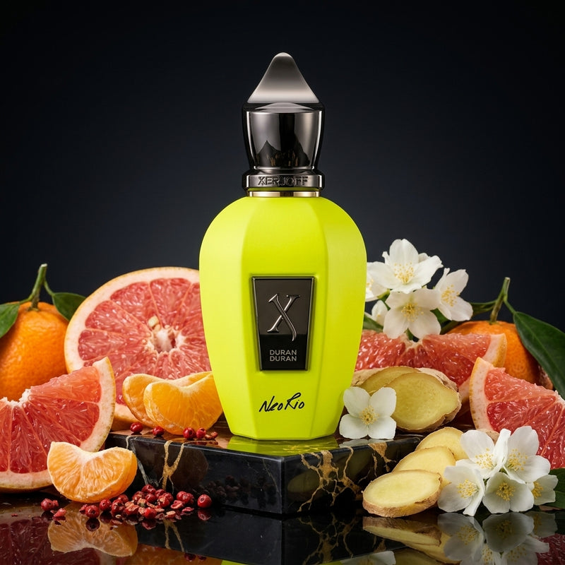 Xerjoff Neorio Fluo Yellow Eau de Parfum Luxury Editorial Bottle Shot