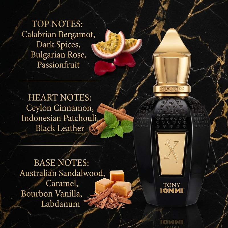 Xerjoff Tony Iommi Monkey Special Eau de Parfum Olfactory Fragrance Notes Infographic